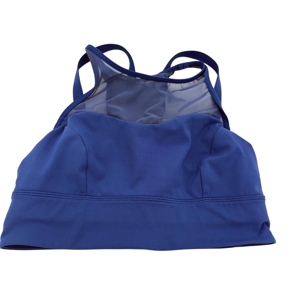 Lululemon Royal Blue Sun Setter Strappy Halter Sports Bra Size 6